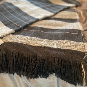 NEW 2 tone alpaca throw and a sham